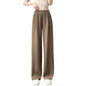 Loose Pants Stylish Women's Wide Leg Pants with Pockets for Office Wear Casual Outfits Solid Color High Waist Relaxed Fit