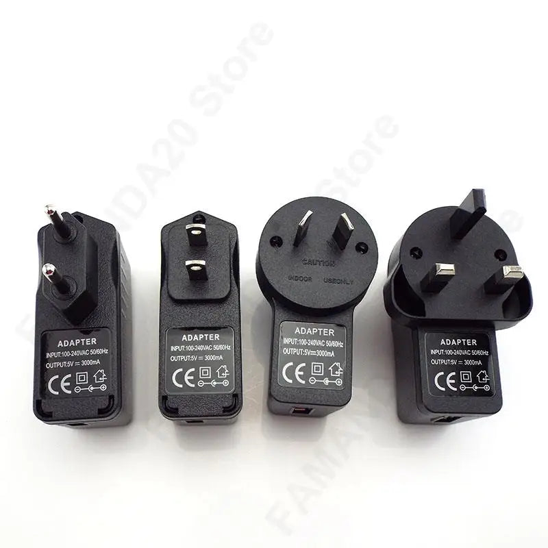 US EU UK AU plug AC to USB Port DC Power Supply 5V 1A 2A 3A Adapter Charger Charging For LED Strip Lights