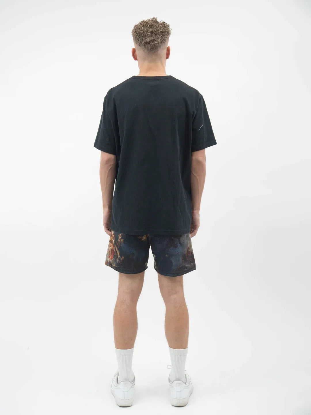 2024Summer New Digital Printing American Sports Casual Shorts Mesh Breathable and Loose Men's Short Shorts