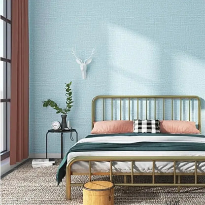 Papier peint autocollant 3D en mousse de lin, 50 cm x 10 m, couleur unie, épais, imperméable, pour rénovation murale
