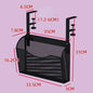 Portable Iron Desk Organizer with Adjustable Shelf Hanging Basket for Home Office Storage