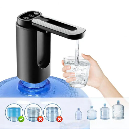 Distributeur d'eau automatique à pompe pour bouteille, chargement USB, distributeur d'eau électrique portable, pompe pour usage domestique et extérieur, pour bouteille de 2 à 5 gallons