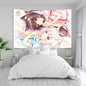 Pink Girls Tapestry Anime Beauty Nekoparas Wall Tapestries Funny Kawaii Background Cloth Flags Wall Art Decor Banners Home Decor
