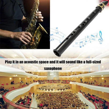 Mini Pocket Saxophone C Key Sax Woodwind Instrument with Carrying Bag Portable Little Saxophone Sax Woodwind Musical Instrument