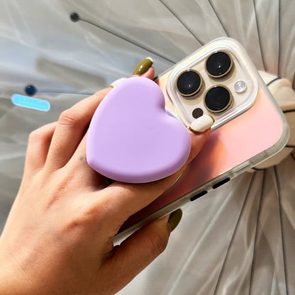 Magnetic Heart Folding Phone Grip Stand Socket Pocket for iPhone15/14/13/12 Magsafe Ring Finger Expanding Griptok Grip Tok Stand