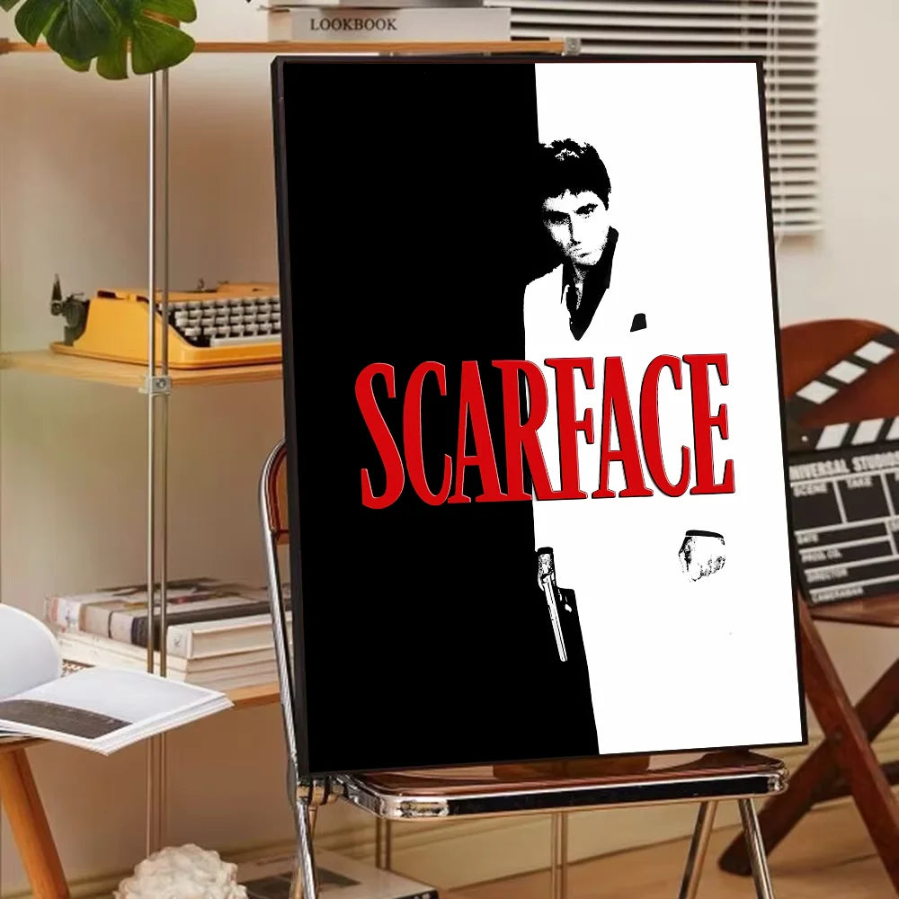 1 affiche S-Scarface imprimée en papier, décoration pour la maison, le salon, la chambre à coucher, l'entrée, le bar, le café