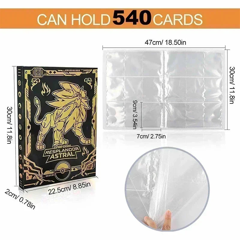 540 PCS Promotion for Pokemones Photo Album Classic Anime Card Protector Notebook Card Book Laser Collection Folder Kids Gifts