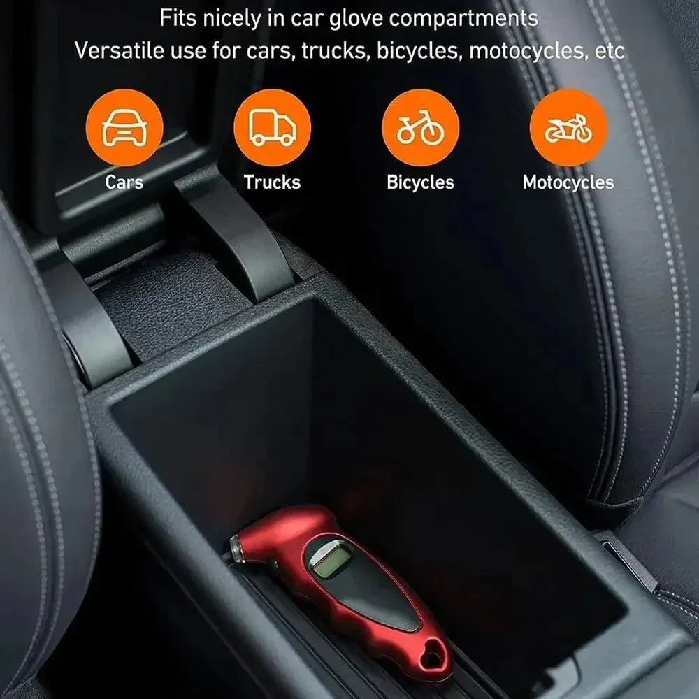 Mini manomètre numérique pour pneus de voiture, outil de diagnostic pour pneus de moto, écran LCD, jauge de pression des pneus, PSI, kPa