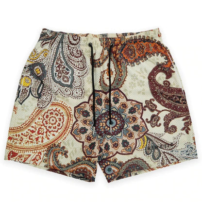2024Summer New Digital Printing American Sports Casual Shorts Mesh Breathable and Loose Men's Short Shorts