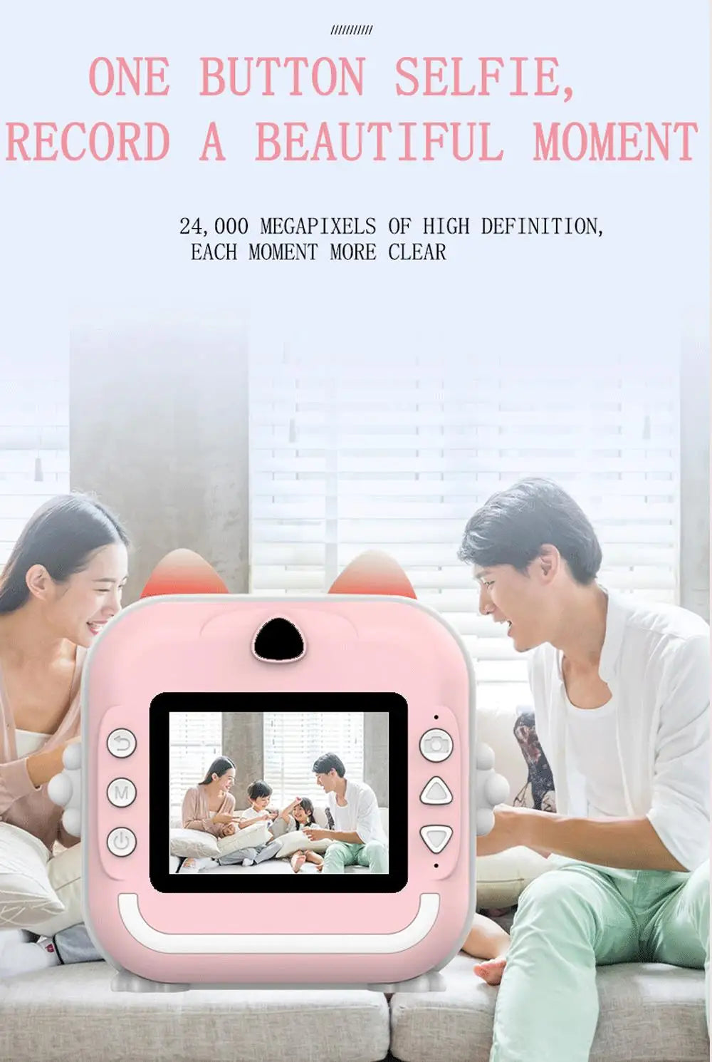 Children Kids Camera Instant Print Mini Digital Video Camera 1080P HD Screen Outdoor Kids Toy Print Thermal Paper Boy Girl Gift