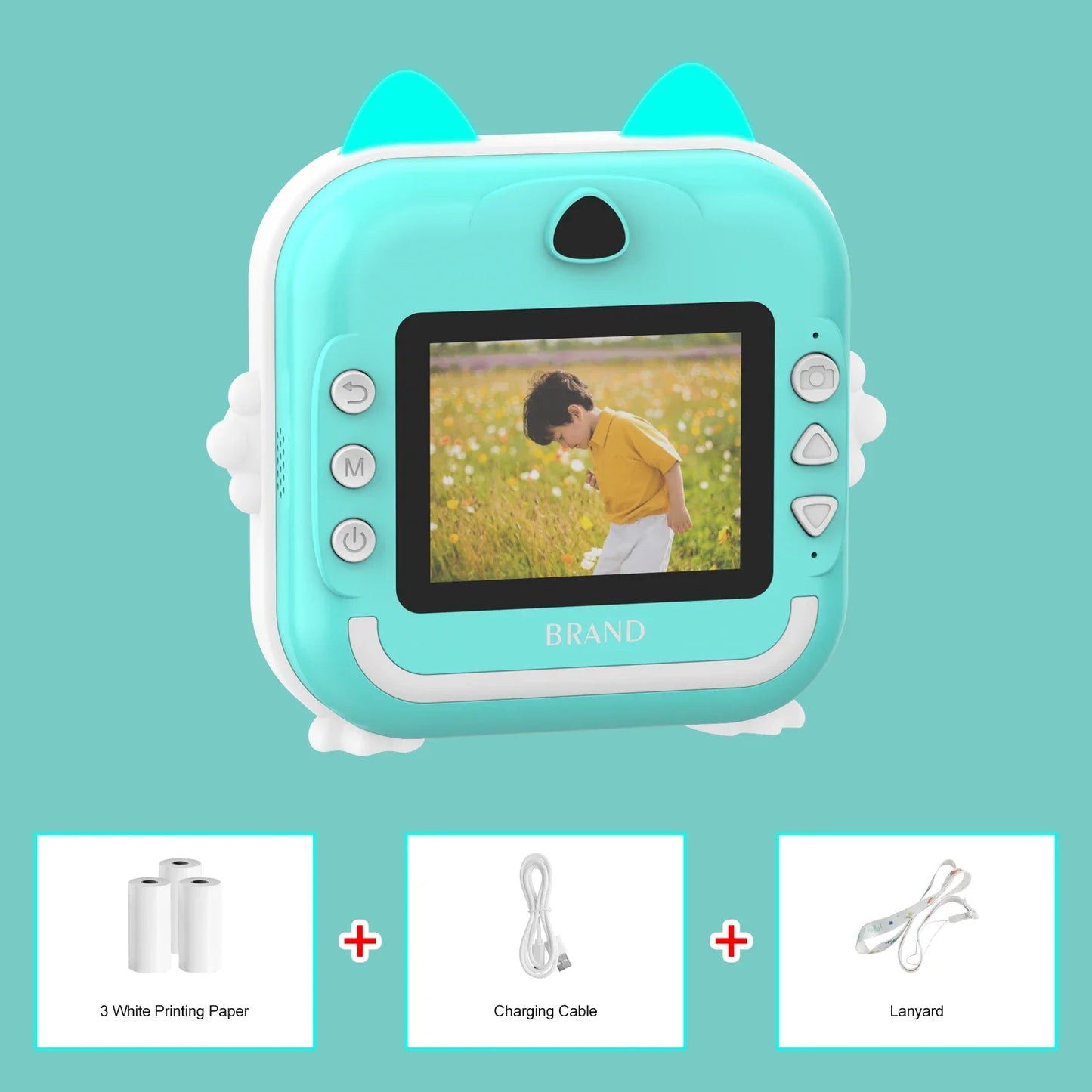 Q5 Kids Camera Instant Print Photo Children Inkless Mini Printer Digital Camera 32G TF Card Video Educational Toys Boy Girl Gift