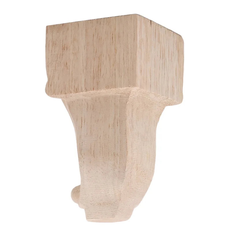 Pieds de meuble TV en bois massif sculpté de style européen, 8/4/1 pièce, 10 x 5,5 cm