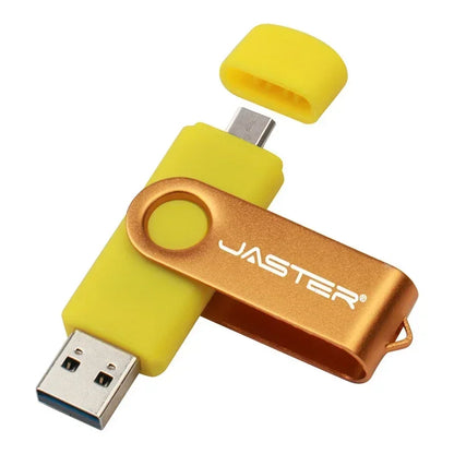 JASTER Rotated Micro usb interface OTG Flash drive pendrive 32GB 16GB 64GB USB Flash Drive for android phone tablet PC notebook