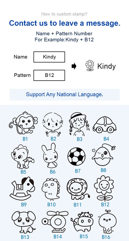 24pcs Baby Shoes Schoolbag Cup Clothes Name Sticker Waterproof Tag Rope Baby Name Ring Children Customized Name Label Pendant