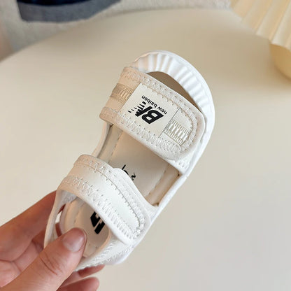 Summer Baby Girls Boys Non-slip Sandals Closed-Toe Flats Toddler First Walkers Crib Shoes Outdoor Infant Children Sandal