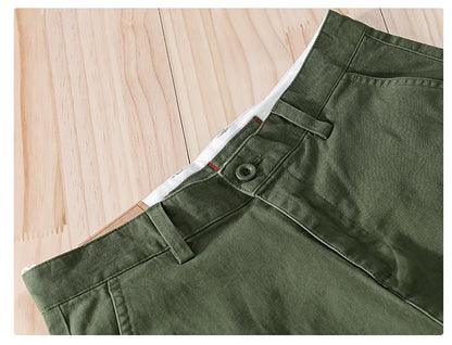 2025 Summer New Casual Cargo Cotton Shorts for Men Clothing Straight Big Pockets Solid Color Summer Pants FY7701