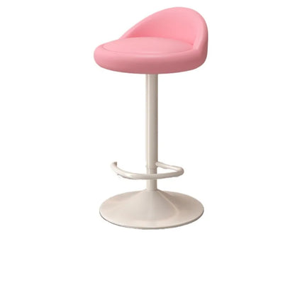 Minimalist Modern Home Elevated Foot Stool Adjustable Backrest Seat Creamy Milk Tea Shop Dining Stool Kitchen Island Seat