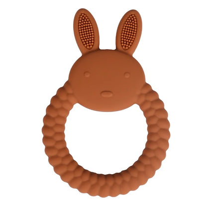 1Pcs Baby Silicone Teether Ring BPA Free Rattles Bracelet Food Grade Newborn Baby Accessories Cartoon Silicone Teething Toys
