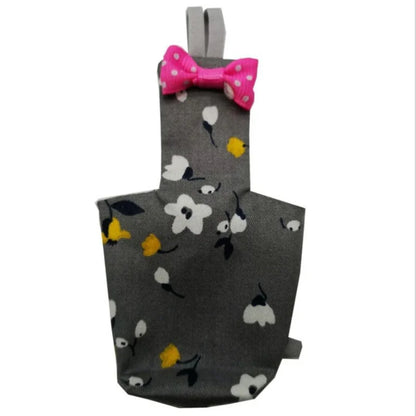 Parrot Diaper with Bowtie Cute Colorful Fruit Floral Cockatiel Pigeons Small Medium Large Pet Birds Flight Suit Clothes Washable