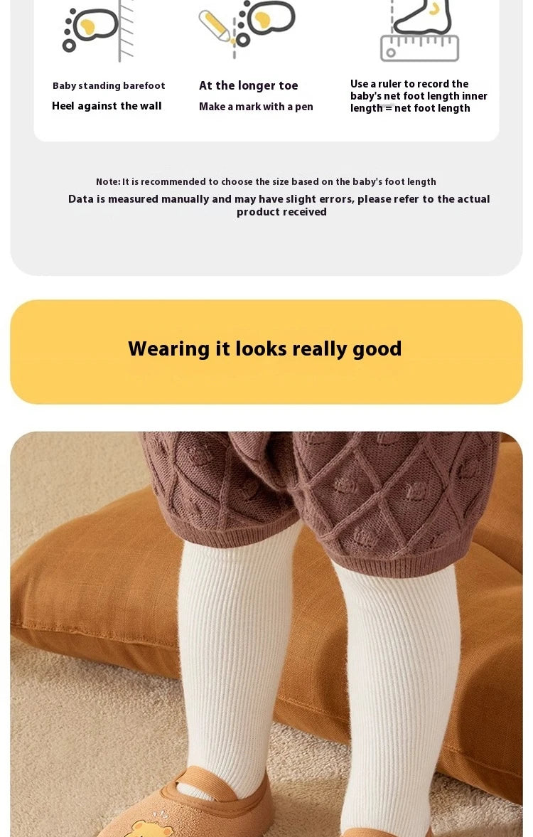 Baby Floor Socks Spring Autumn Infant Toddler Socks keep warm Soft-soled Shoes Early Education Socks Indoor shoes sock