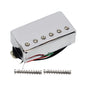 FLEOR 1PCS Ceramic Magnet LP Humbucker Pickup Guitar Neck / Bridge Pickups Chrome 4-Wires