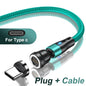 AUFU 5A Magnetic Cable 540 Rotate Fast Charging Magnetic USB Type C Cable For iPhone 14 Samsung Xiaomi Realme Mobile Phone Cable