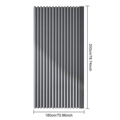 Foldable Magnetic Shower Curtain Waterproof Bath Curtain with 12/14 Hooks Modern Curtain Privacy Bathroom Divider for Bathroom