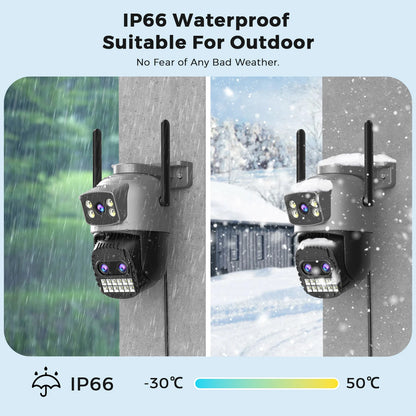 BESDER 12MP Wifi Camera Outdoor Dual Screen 10X Digital Zoom CCTV Video Surveillance Cam PTZ 15MP Security IP Camera O-Kam Pro