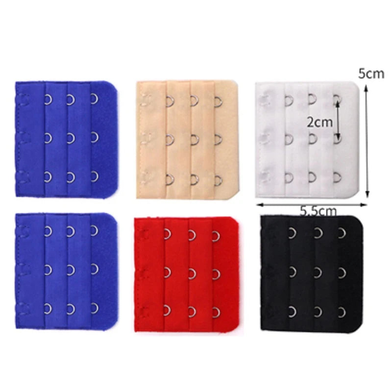 6pcs Back Bra Extender Strap Extension 2 Hooks Extenders For Women Bra Accessories Lengthened Buckle Bra Hook Botton Intimates