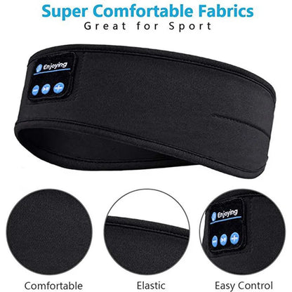 Masque de musique sans fil Bluetooth, bandeau de sport, casque anti-bruit, pour conversation, course, yoga, musique, casque de sommeil sans fil