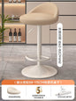 Minimalist Modern Home Elevated Foot Stool Adjustable Backrest Seat Creamy Milk Tea Shop Dining Stool Kitchen Island Seat