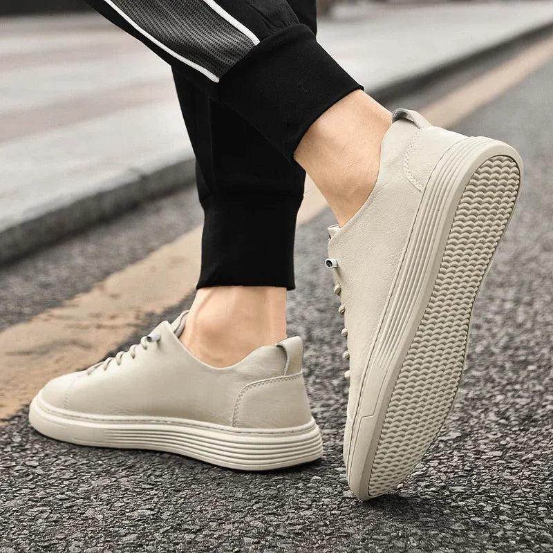 2024 New Genuine Leather Men's Casual Shoes Luxury Brand Outdoor Sneakers Tennis Masculino High Quality Sport Shoes for Men