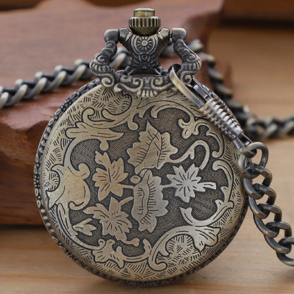 Steampunk Bronze Big Car Truck Pocket Watch with Chain Pocket Watches for Men Women Exquisite Retro Watches Relogios