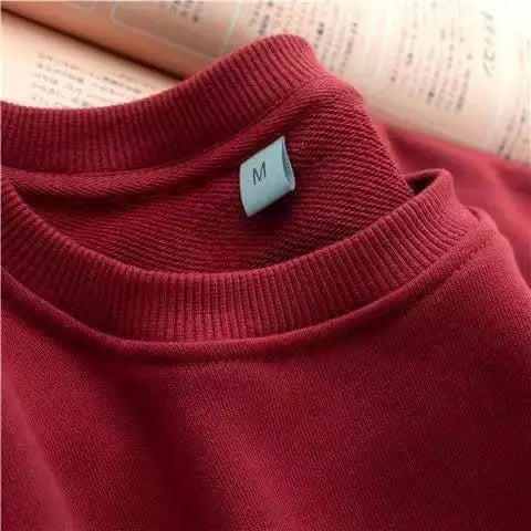 Autumn Sweatshirt Fashion Matcha Green 420g Heavy Round Neck Sweater Men's Solid Color Top Streetwear Women