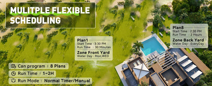 RAINPOINT 8 Zone WIFI Connect Minuterie d'arrosage Contrôleur d'irrigation de jardin Vanne d'eau Minuterie d'irrigation Système d'arrosage intelligent