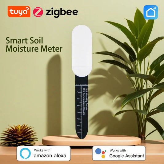 Testeur de sol intelligent Tuya Zigbee, compteur de température et d'humidité, thermohygromètre étanche, détecteur d'irrigation automatisé pour jardin