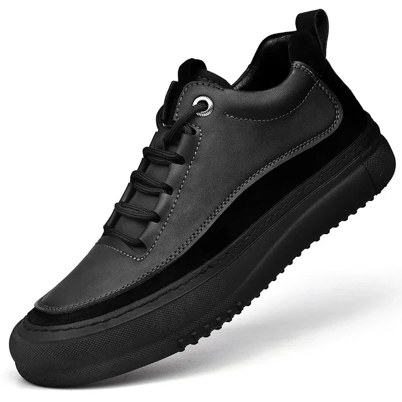 New Men's Casual Shoes Fashion Comfort Sneakers Outdoor Men Sneakers Lace up Genuine Leather Designer Shoes Sport Masculina 2024