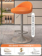 Minimalist Modern Home Elevated Foot Stool Adjustable Backrest Seat Creamy Milk Tea Shop Dining Stool Kitchen Island Seat