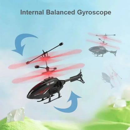 Crash Resistant Remote Control Aircraft Induction Helicopter Dual-mode Suspended Drone Toy with Lighting