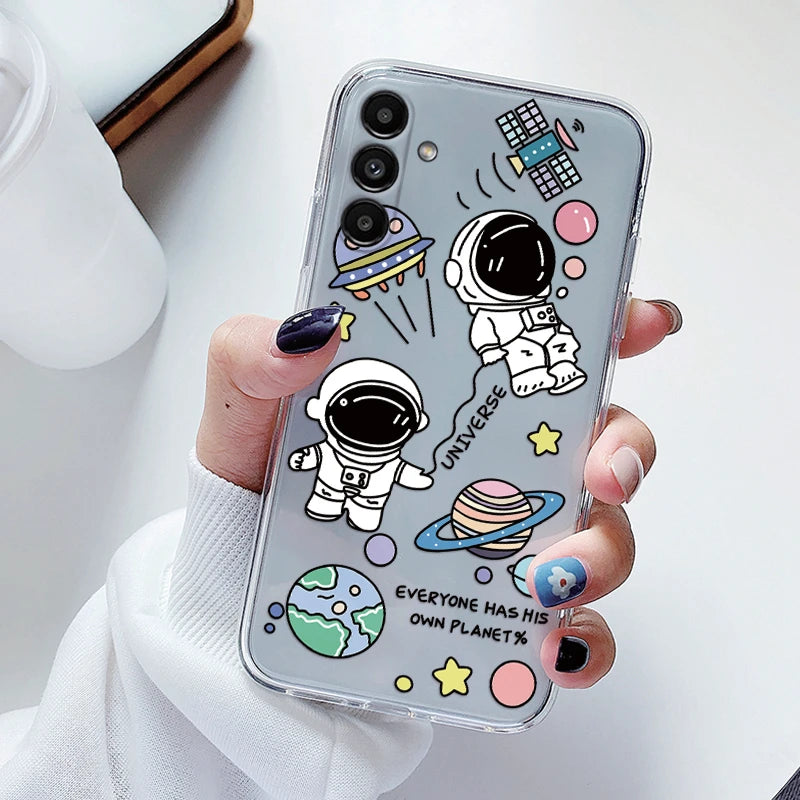 For Samsung Galaxy S23 FE Case Flowers Soft Silicone Back Case for Samsung S 23 FE Phone Cover S 23FE Coque Funda Transparent