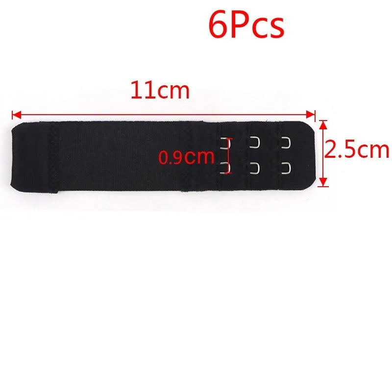 6pcs Back Bra Extender Strap Extension 2 Hooks Extenders For Women Bra Accessories Lengthened Buckle Bra Hook Botton Intimates