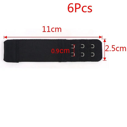 6pcs Back Bra Extender Strap Extension 2 Hooks Extenders For Women Bra Accessories Lengthened Buckle Bra Hook Botton Intimates