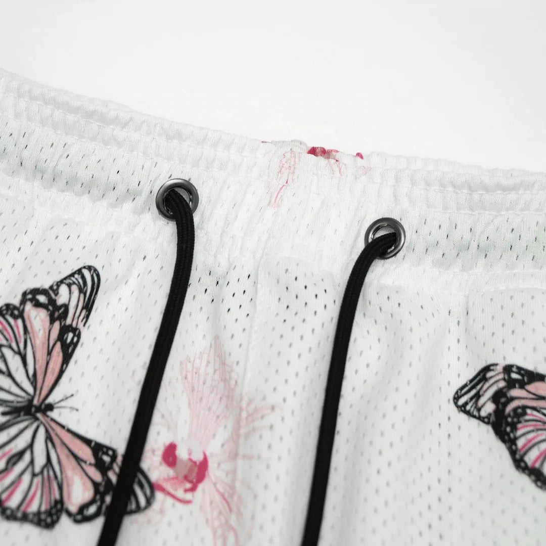 2024Summer New Digital Printing American Sports Casual Shorts Mesh Breathable and Loose Men's Short Shorts