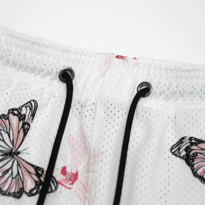 2024Summer New Digital Printing American Sports Casual Shorts Mesh Breathable and Loose Men's Short Shorts