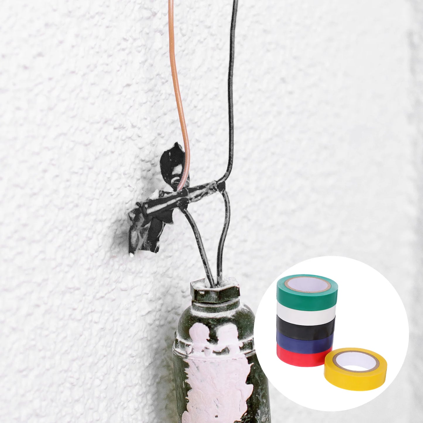 6 Rolls Insulation Tape Electrician Tape Colored Electrical Assortment Wire Protection Tapes Car Wiring Harness PVC Adhesive