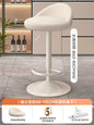 Minimalist Modern Home Elevated Foot Stool Adjustable Backrest Seat Creamy Milk Tea Shop Dining Stool Kitchen Island Seat