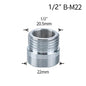 Water Faucet Coupler 1/2 To M16 M18 M20 M22 M24 M28 M32 Thread Connector Conversion Tap Adapter Fitting Bubbler Kitchen Bathroom