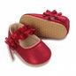 Baby Shoes Cute Baby Sweet Princess Style 0-1 Year Old Non slip Fabric Sole Newborn Red Holiday Walking Shoes 2023 New Ins Super