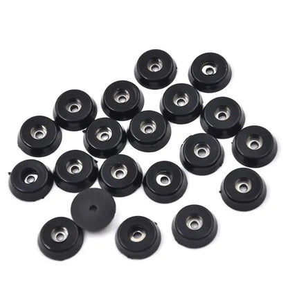 Lot de 8 pieds de meubles antidérapants noirs, coussinets coniques en caoutchouc pour protection de sol