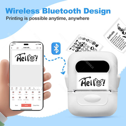 Marklife P50 Bluetooth Thermal Label Printer Barcode Sticker Paper Printer Self-adhesive Label Maker Labeling Portable Machine